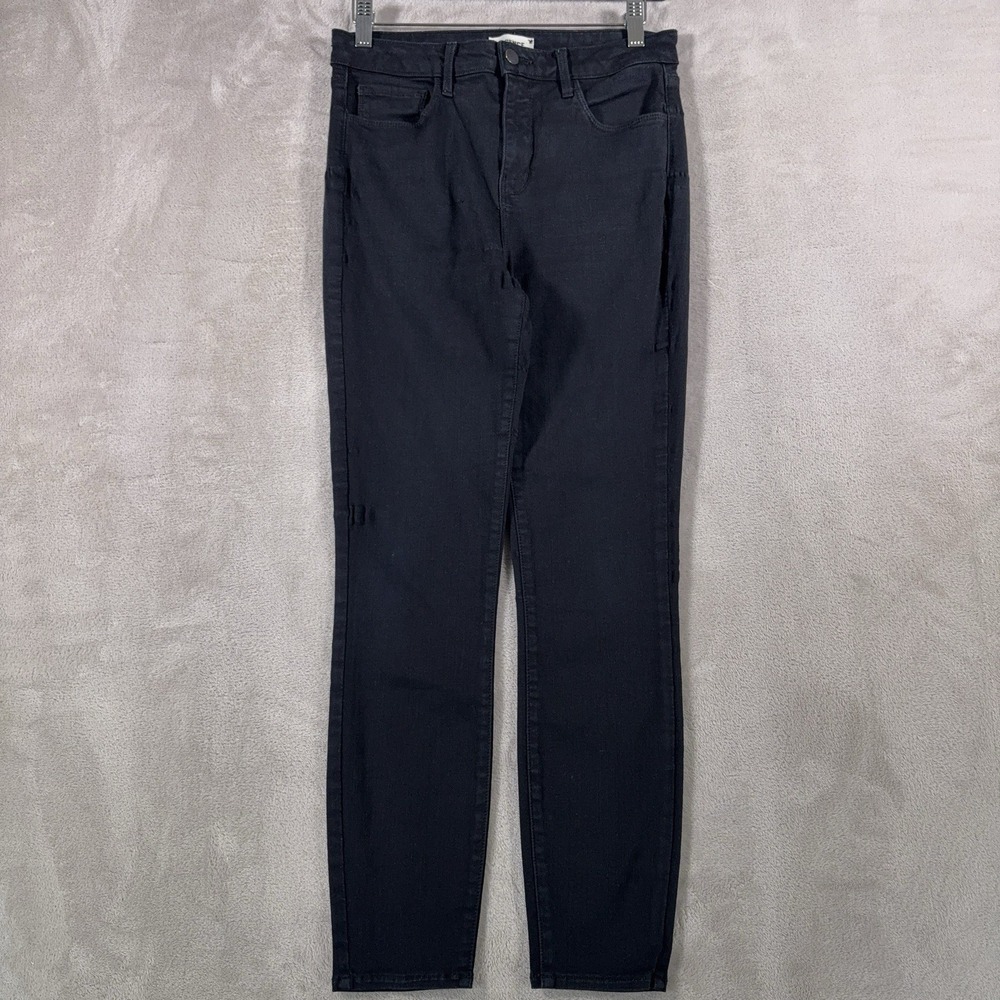 L'AGENCE Margot Jeans Womens 28x26 Black Skinny Noir Denim Pants Stretch - Picture 2 of 10